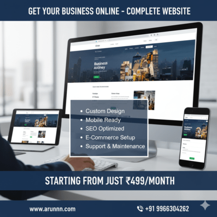 One Page Website Design at arunnn