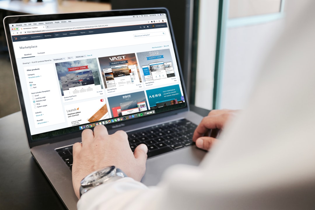 Ecommerce website planning with a laptop and online shopping workflow