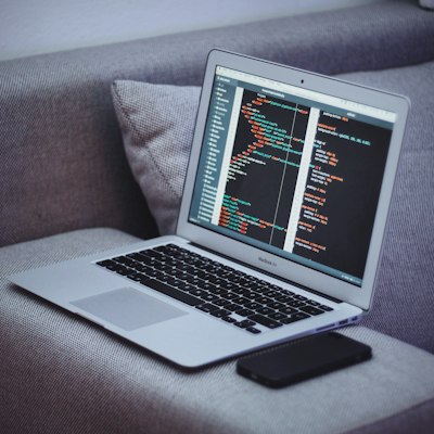 Website planning and navigation on a laptop